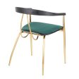 Vanessa - Contemporary Chair (Set of 2) - Gold   Green - Black For Sale