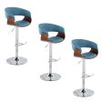 Vintage Mod - Mid Century Modern Adjustable Height Barstool With Swivel With Rounded T Footrest (Set of 2) Supply