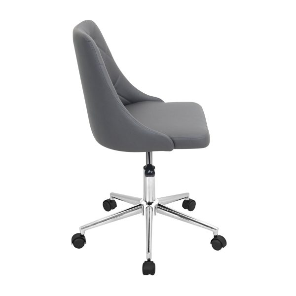 Marche - Contemporary Adjustable Office Chair With Swivel - Gray Online