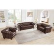 Versailles - Leather Loveseat - Caramel Online Sale