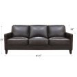 Ashby - Waxy Pull Up Leather Sofa - Dark Granite For Cheap