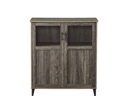 Modern Grooved Door Accent Cabinet - Cerused Ash Online Sale