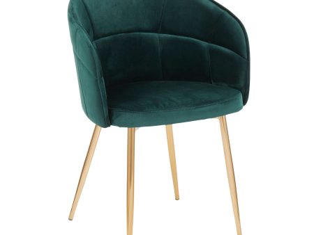 Lindsey - Contemporary Chair - Gold   Green Online Sale