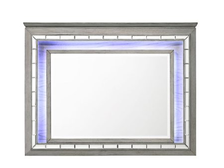 Antares - Mirror With LED - Light Gray Hot on Sale