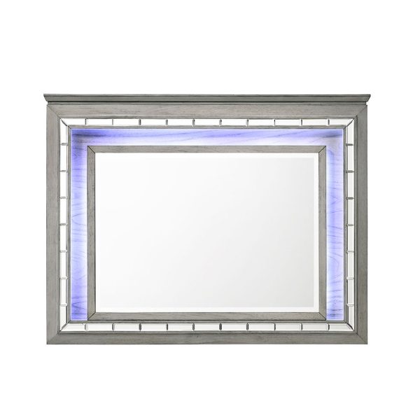 Antares - Mirror With LED - Light Gray Hot on Sale