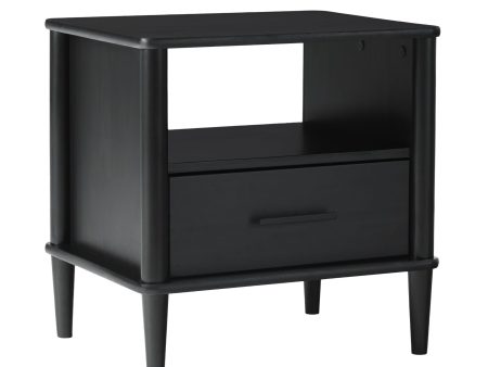 Transitional Solid Wood Spindle Nightstand Discount