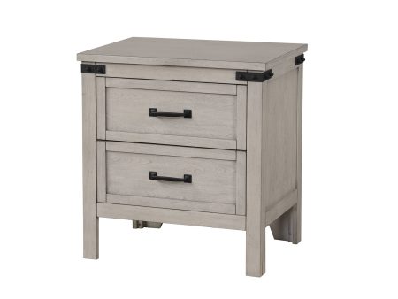 Alexandria - Nightstand, Mountain Mist Finish - Gray For Cheap