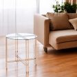 Veises - Clear Glass Top With End Table - Champagne Sale