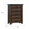 Verna - 6 Drawer Chest - Brown Supply