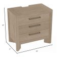 Clove - 3 Drawer Nightstand - Tan Discount