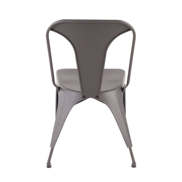 Austin - Industrial Dining Chair (Set of 2) - Matte Gray Online Sale