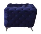 Atronia - Velvet Chair - Blue Cheap