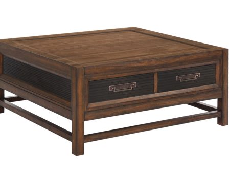 Branson - 2 Drawer Coffee Table, Two Tone - Brown Cheap