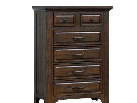 Verna - 6 Drawer Chest - Brown Supply