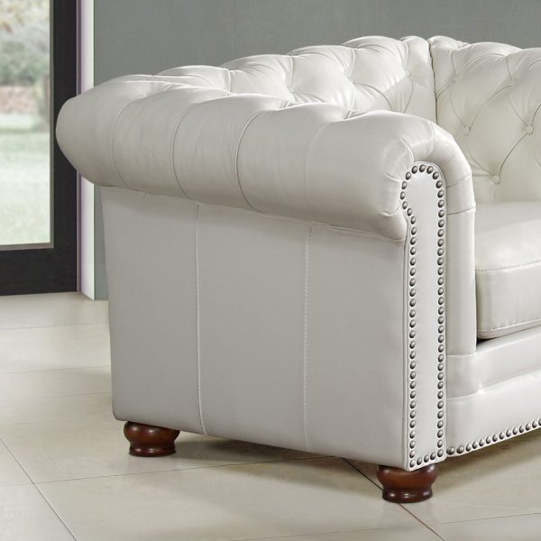 Aliso - Leather Sofa - Creamy White Online