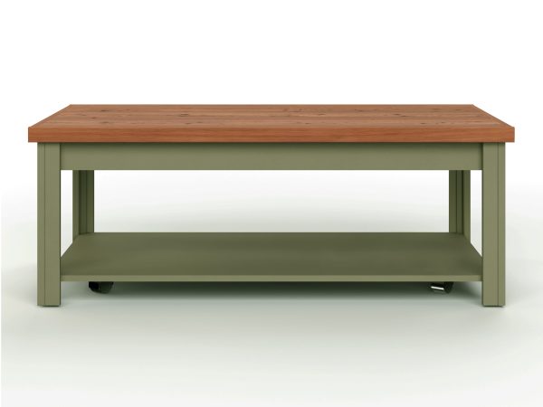 Vineyard - Coffee Table - Sage Green And Fruitwood Online Sale