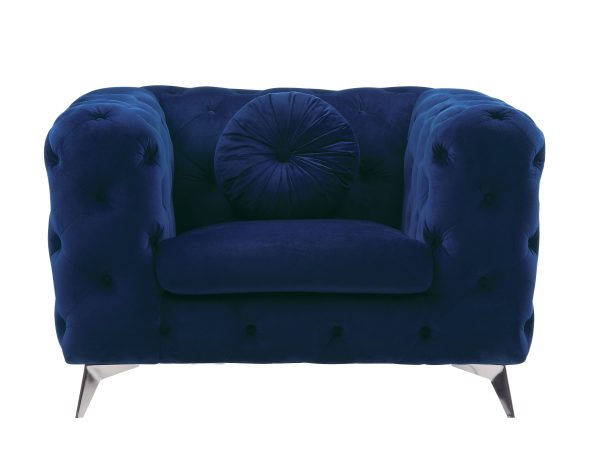 Atronia - Velvet Chair - Blue Cheap