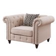 Aurelia - Linen Chair With Pillow - Beige Fashion