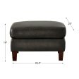 Weldon - Leather Ottoman - Gun Ash on Sale