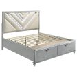 Veronica - Wood LED Storage Bed Fashion