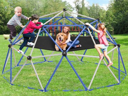 10Ft Climbing Dome For Kids Jungle Gym Apply To Park Dome Climber With Hammock Playground Equipment - Colorful on Sale