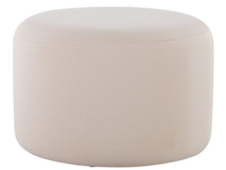 Large Round Pouf - Knitted Beige Online