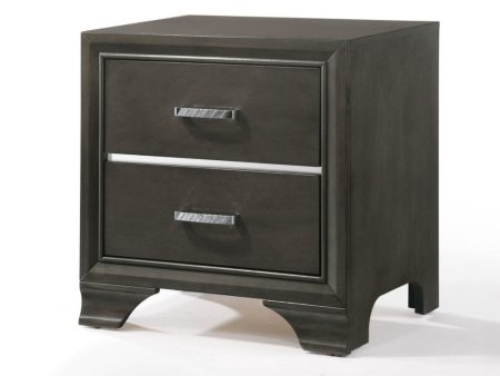 Carine II - Nightstand - Gray For Sale