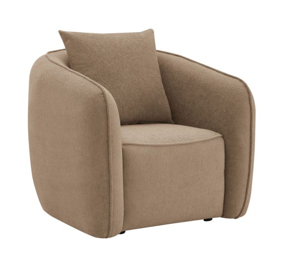 Keith - Chenille Chair With 1 Matching Color Toss Pillows on Sale