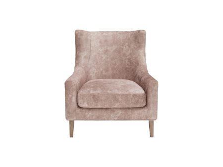 Hi Back Accent Chair - Light Brown Discount