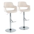 Vintage Flair - Mid Century Modern Adjustable Barstool & Straight T Footrest (Set of 2) Fashion