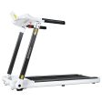 Portable Compact Treadmill, Electric Motorized 3.5Hp, 14Km   H, Medium Running Machine Motorised Gym 330Lbs, Foldable For Home Gym Fitness Workout Jogging Walking, Bluetooth Speaker App Fitime - White For Sale