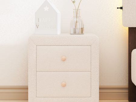 Teddy Fleece Nightstand With 2 Drawers Sale