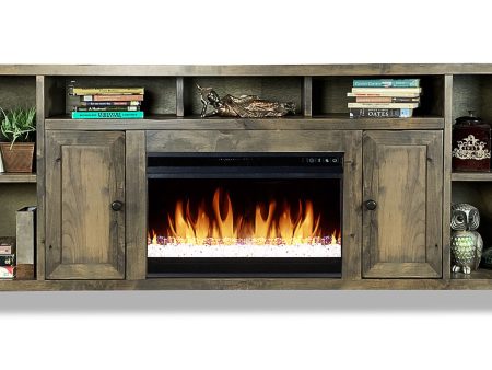 Joshua Creek - Electric Fireplace, TV Stand For TVs Up To 95  - Barnwood Cheap