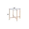 Veises - Clear Glass Top With End Table - Champagne Sale