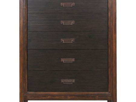 Branson - 5 Drawer Chest, Two Tone - Brown Online