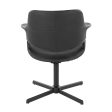 Vintage Flair - Mid-Century Modern Swivel Chair With X - Pedestal - Black Supply