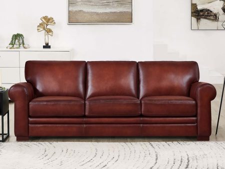 Brookfield - Waxy Pull Up Leather Sofa - Mocha Online