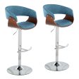 Vintage Mod - Mid Century Modern Adjustable Height Barstool With Swivel With Rounded T Footrest (Set of 2) Supply