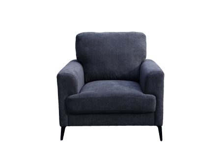 Jackson - Chenille Chair With Black Metal Legs For Cheap