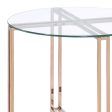 Veises - Clear Glass Top With End Table - Champagne Sale