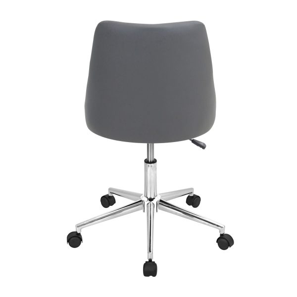 Marche - Contemporary Adjustable Office Chair With Swivel - Gray Online