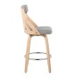 York - Mid-Century Modern Counter Stool - Natural   Light Gray Online