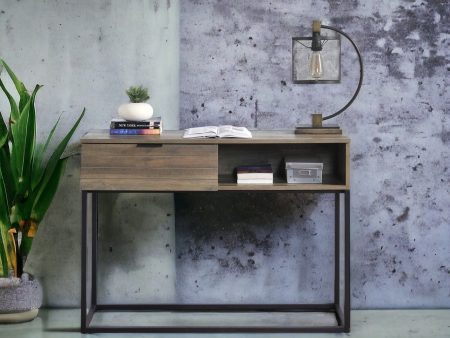 Galeno - Legs Writing Desk - Rustic Oak   Black Online Sale