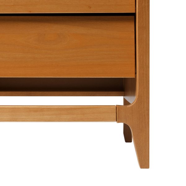 Scandi - Angle Face Solid Wood Nightstand - Caramel on Sale