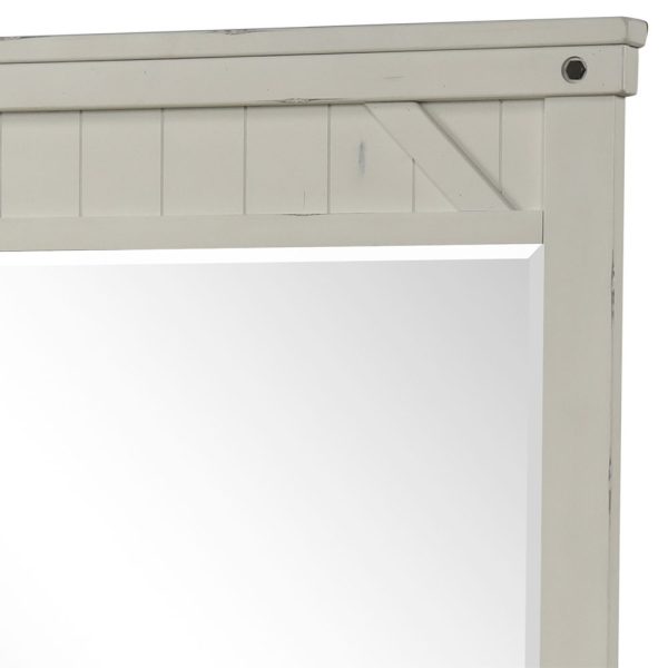 Industrial Farmhouse Mirror - White Discount