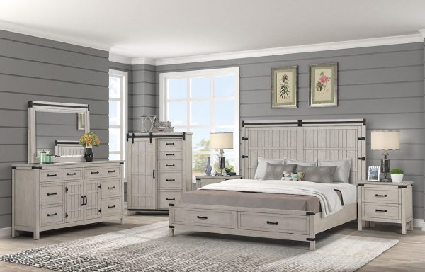 Alexandria - Nightstand, Mountain Mist Finish - Gray For Cheap