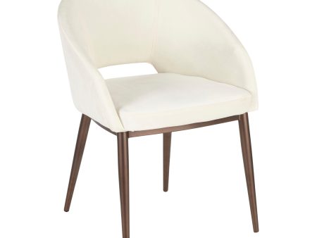 Renee - Contemporary Chair - Cream   Copper For Discount