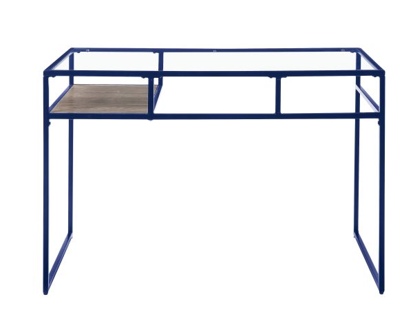 Yasin - Glass Top Writing Desk - Blue on Sale