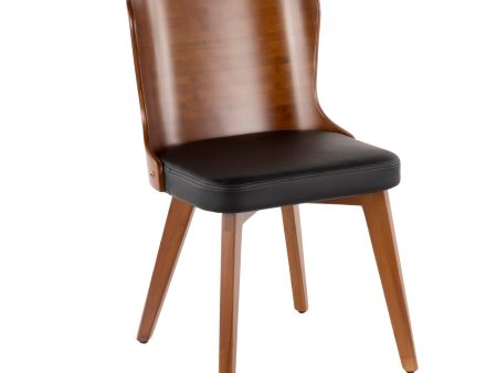 Bocello - Mid-Century Chair - Walnut   Black Hot on Sale