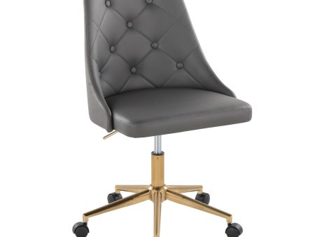 Marche - Contemporary Swivel Task Chair With Casters For Sale